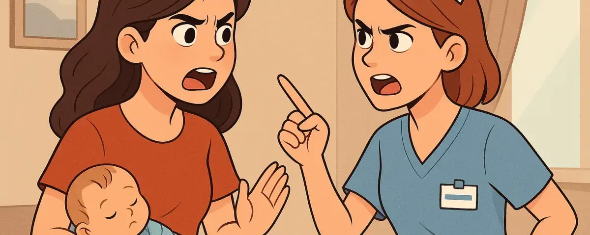 Streit zwischen Mutter und Pflegekraft